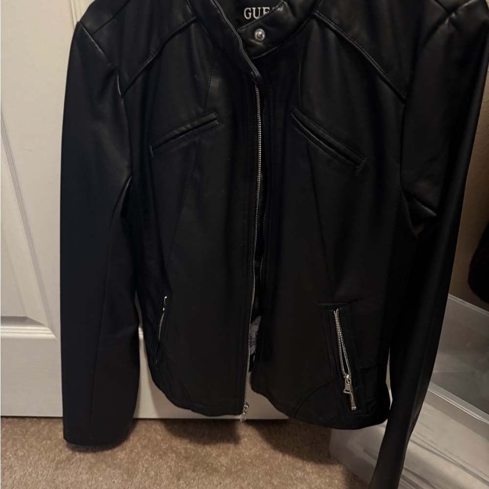 GUESS Black Leather Jacket